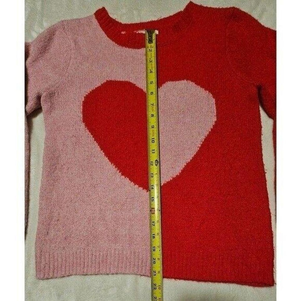 CUPCAKES AND CASHMERE HALF RED AND HALF PINK WITH HEART SHAPE Sweater SIZE S - Picture 6 of 6